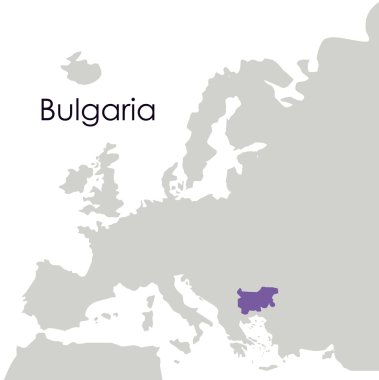 İzole Bulgaristan harita tasarım