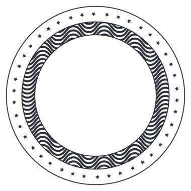 İzole dekoratif daire gövde tasarımı