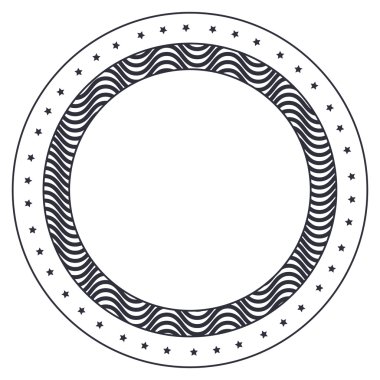 İzole dekoratif daire gövde tasarımı