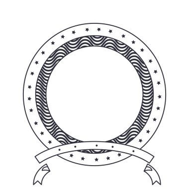 İzole dekoratif daire gövde tasarımı