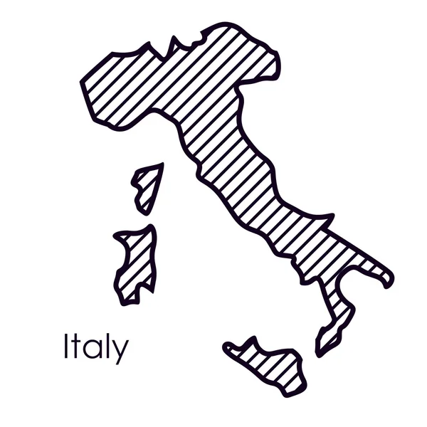 Geïsoleerde Italië kaart ontwerp — Stockvector