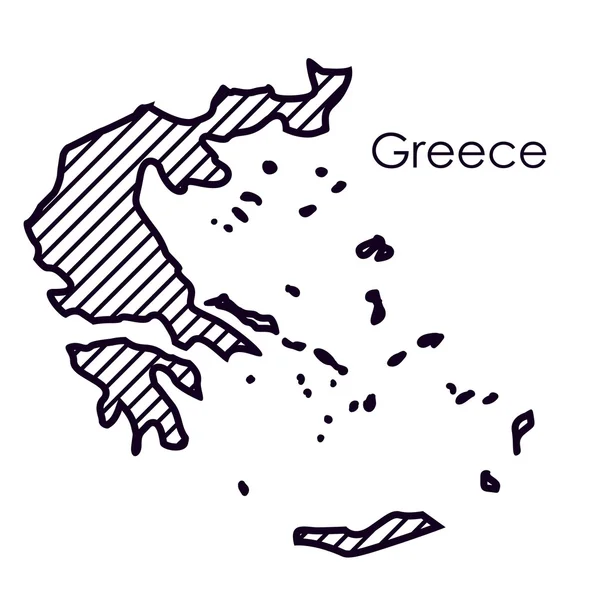 Geïsoleerde Griekenland kaart ontwerp — Stockvector