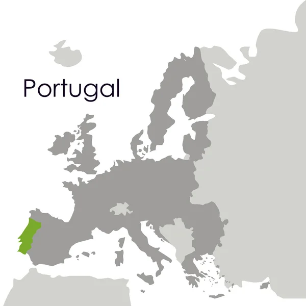 Conception de carte portugaise isolée — Image vectorielle