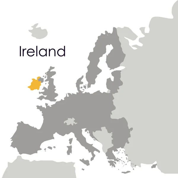 Na białym tle projekt mapy Irlandii — Wektor stockowy
