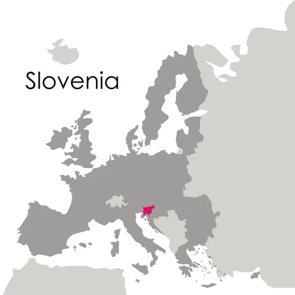 孤立的斯洛文尼亚地图设计 — 图库矢量图片