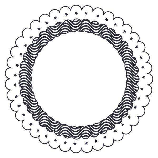 Diseño de marco de círculo decorativo aislado — Vector de stock