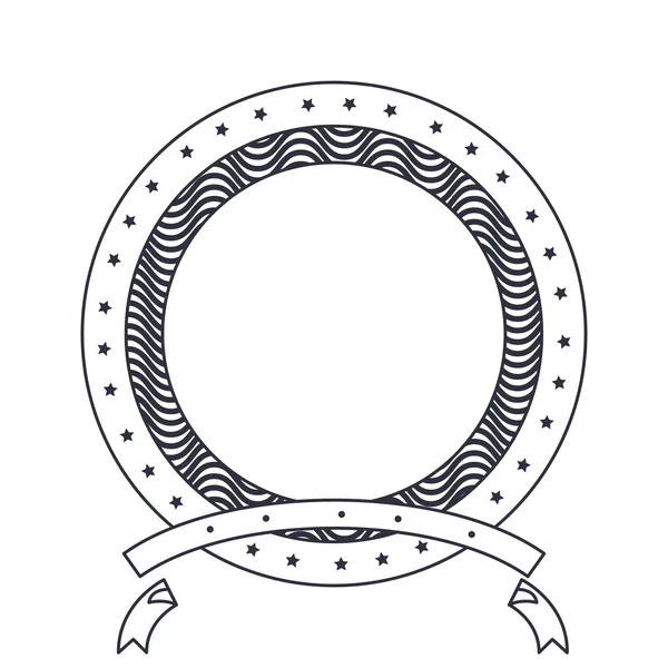 İzole dekoratif daire gövde tasarımı