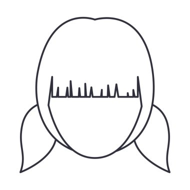 İzole kadın karikatür tasarım