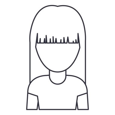 İzole kadın karikatür tasarım