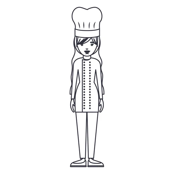 Chef aislado mujer diseño de dibujos animados — Vector de stock