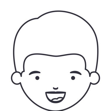 İzole çocuk karikatür tasarım