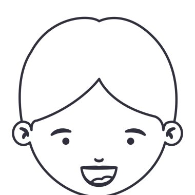 İzole çocuk karikatür tasarım