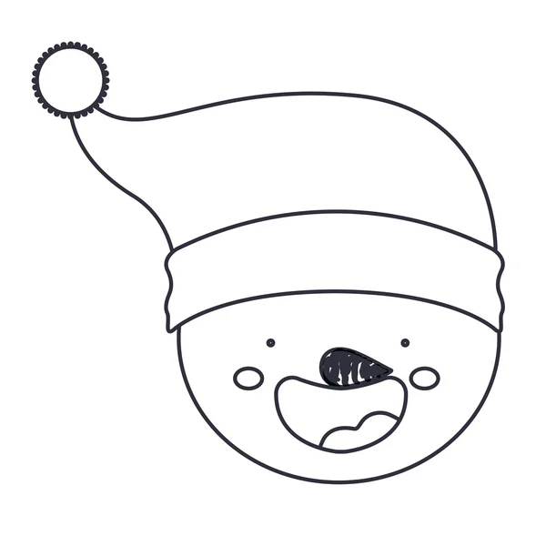 Snowman dessin animé de conception de la saison de Noël — Image vectorielle