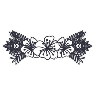 İzole yaprak ve çiçek endüstriyel tesis tasarımı