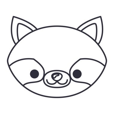 İzole Rakun karikatür tasarım