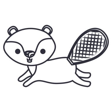 İzole kunduz tasarım karikatür