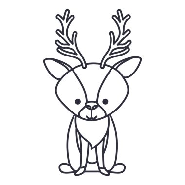 Ren geyiği karikatür Noel sezon tasarım
