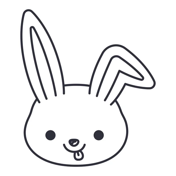 Diseño de dibujos animados de conejo aislado — Vector de stock