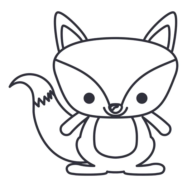 Desenho de desenhos animados raposa isolado —  Vetores de Stock