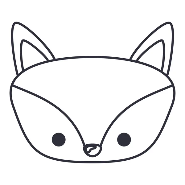 Diseño de dibujos animados de zorro aislado — Vector de stock