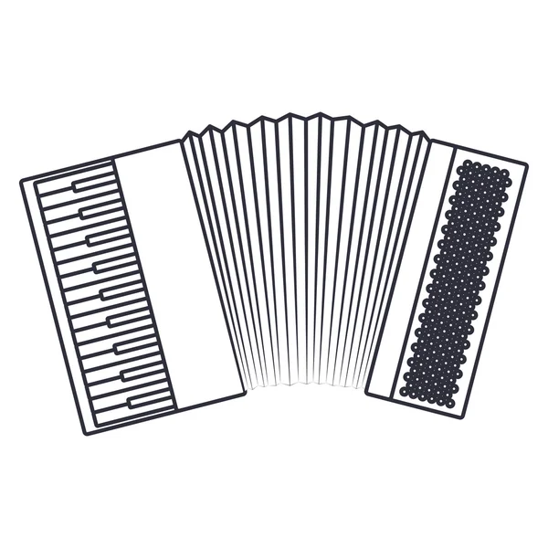 Geïsoleerd van de accordeon instrument ontwerp — Stockvector