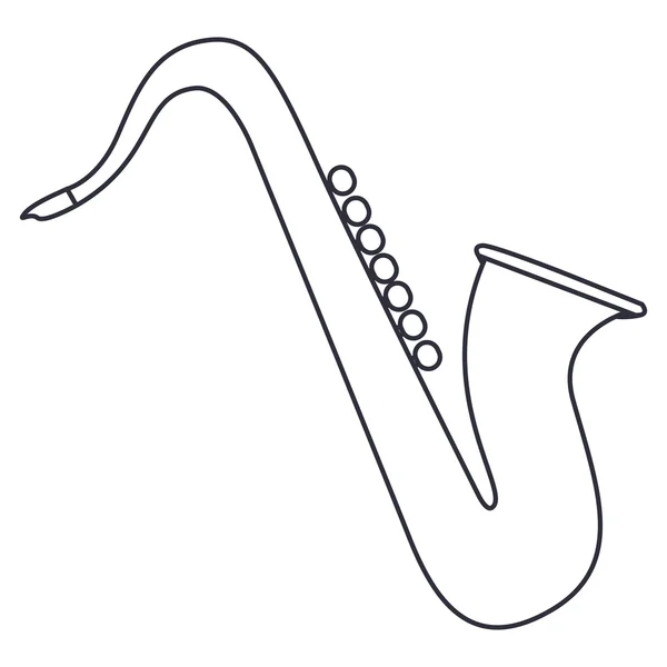 Isoliertes Saxophon-Instrumentendesign — Stockvektor