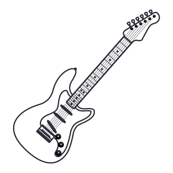 Isoliertes Gitarreninstrumentendesign — Stockvektor