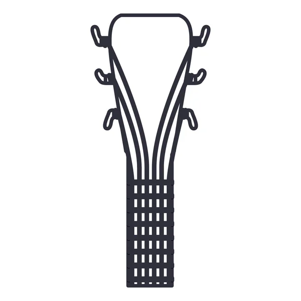 Design isolato dello strumento per chitarra — Vettoriale Stock