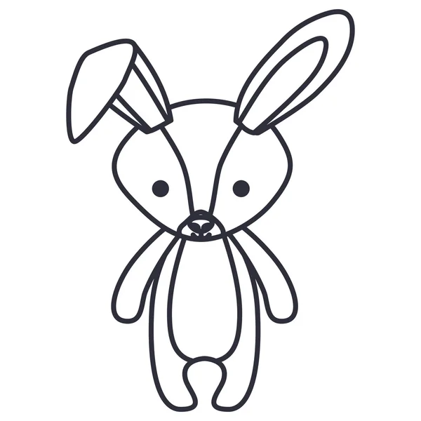 İzole tavşan karikatür tasarım — Stok Vektör