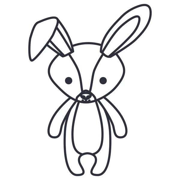 Diseño de dibujos animados de conejo aislado — Vector de stock