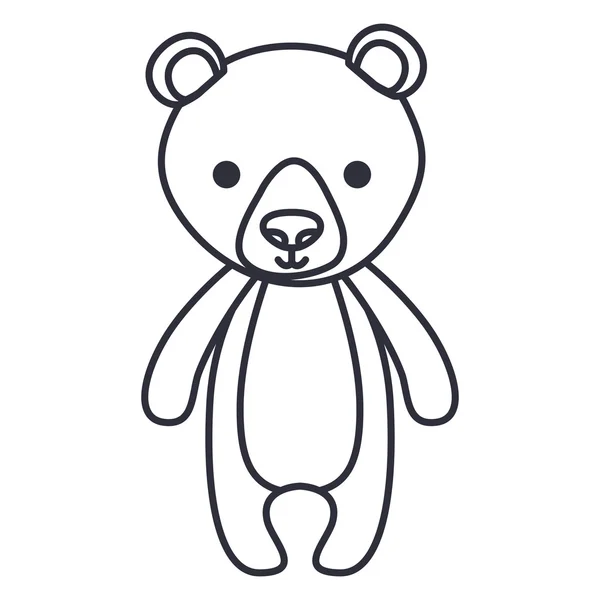 Design de desenhos animados urso isolado —  Vetores de Stock