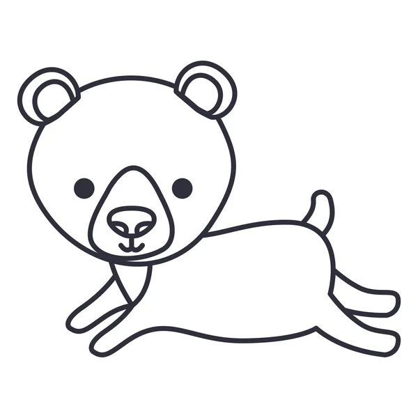 Изолированный дизайн медведя — стоковый вектор
