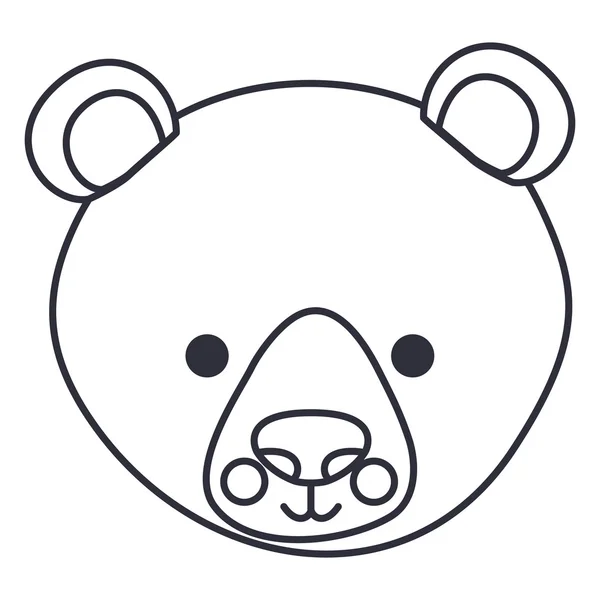 孤立的熊动漫设计 — 图库矢量图片