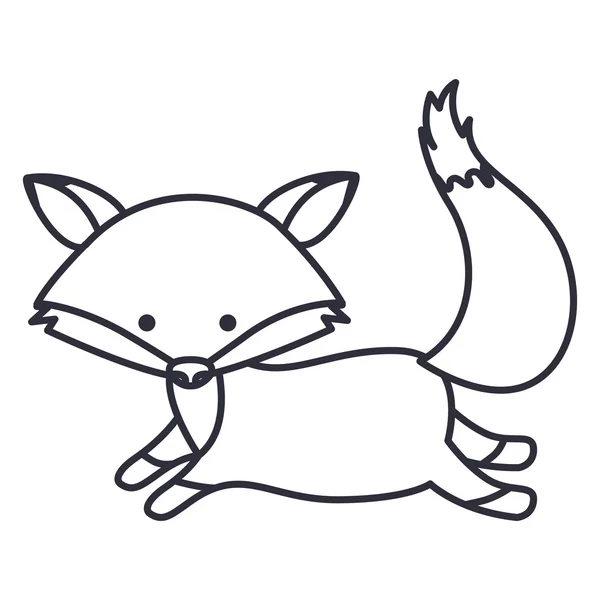 Izolované fox kreslený design — Stockový vektor