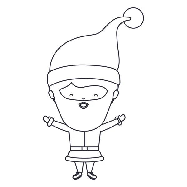 Santa rajzfilm a karácsonyi szezon design — Stock Vector