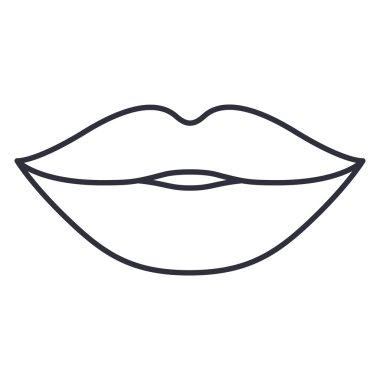 Dudak ve ağız karikatür tasarım