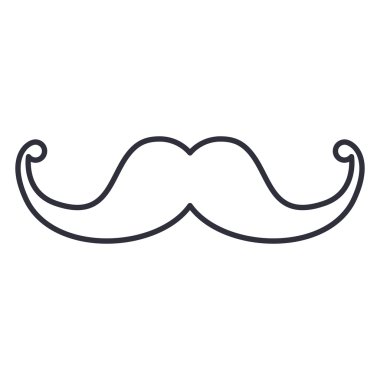 İzole bıyık karikatür tasarımı