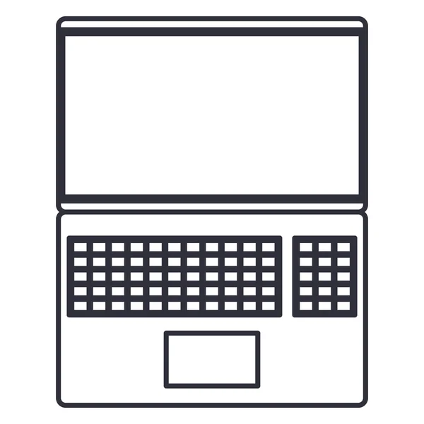 Desain perangkat Laptop Terisolasi - Stok Vektor