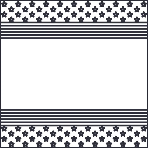 Silhouette Etats-Unis drapeau cadre design — Image vectorielle