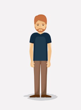 Renkli adam karikatür tasarım