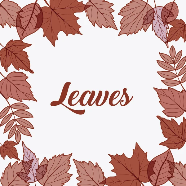 深秋季节设计的叶子 — 图库矢量图片