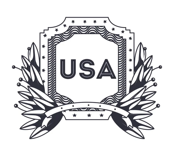 미국 디자인의 라벨 프레임 — 스톡 벡터