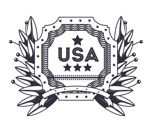Marco de etiqueta de diseño de EE.UU. — Archivo Imágenes Vectoriales