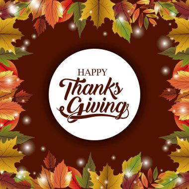 Yaprak çerçeve tasarım verilen teşekkür