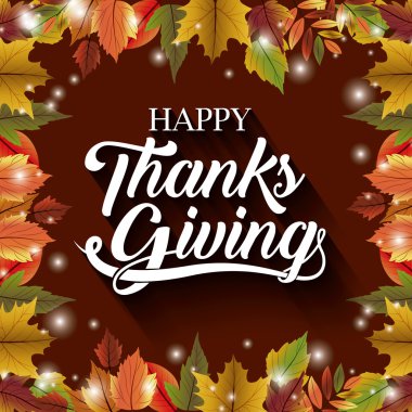 Yaprak çerçeve tasarım verilen teşekkür