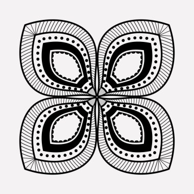 Çiçek tasarım izole silüeti