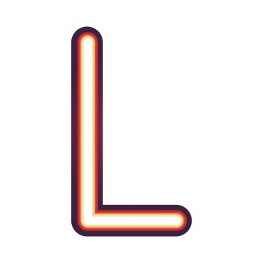 Parlak neon harf L