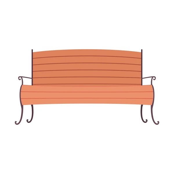 Wooden bench icon — Stock Vector