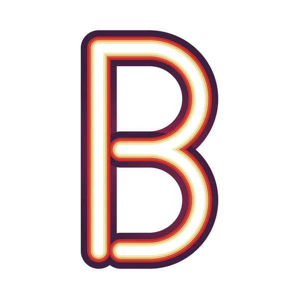 Glowing neon letter B — Wektor stockowy