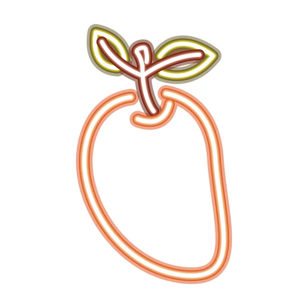 Neon mango icon — ストックベクタ